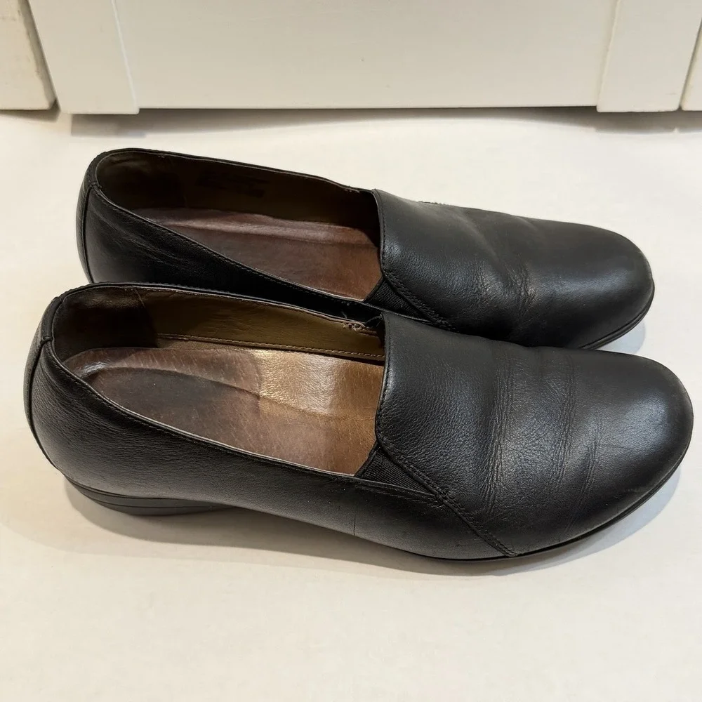 Dansko Women Leather Slip On Comfort Shoes Professional Work Clogs EU‎ 40